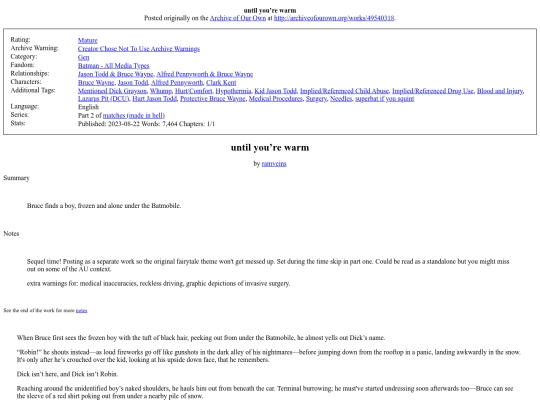 library/fandoms/DC/ramveins - [matches (made in hell) (2)] until you're warm screenshot
